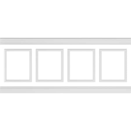 Ekena Millwork Wainscot Paneling Kit, Urethane, 94-1/2 in L, Factory Primed WPKUSQ071P040